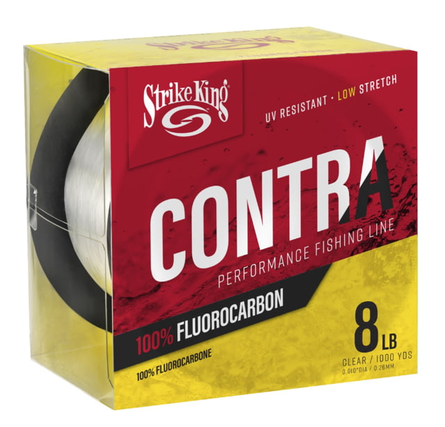 Strike King Contra Fluorocarbon Fishing Line 8lb Test ds Clear
