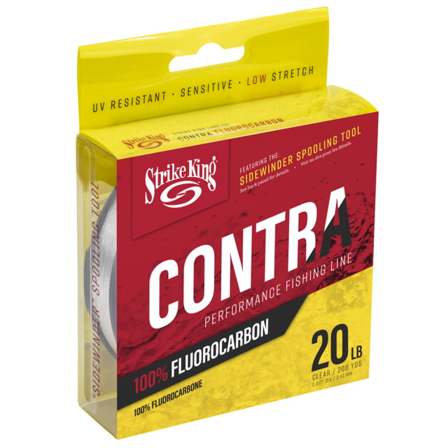 Strike King Contra Fluorocarbon Fishing Line 20lb Test 200-Yards Clear
