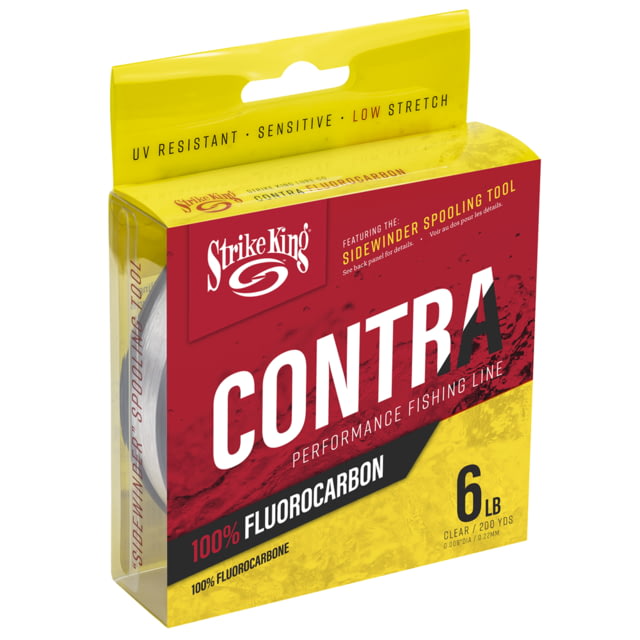 Strike King Contra Fluorocarbon Fishing Line 6lb Test 200-Yards Clear