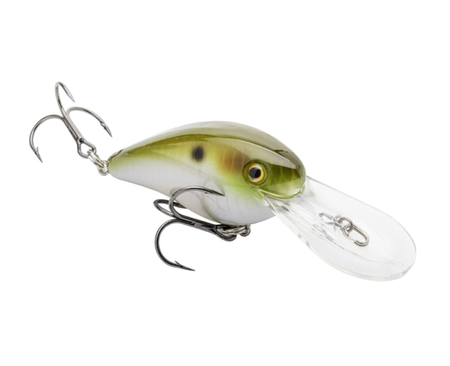 Strike King Gravel Dawg 10 Fishing Lure Medium-Diving Crankbait Wide Wobbling 10ft Diving Depth 1/2oz SZ 4 Short Shank Treble Hooks Ghost Herring