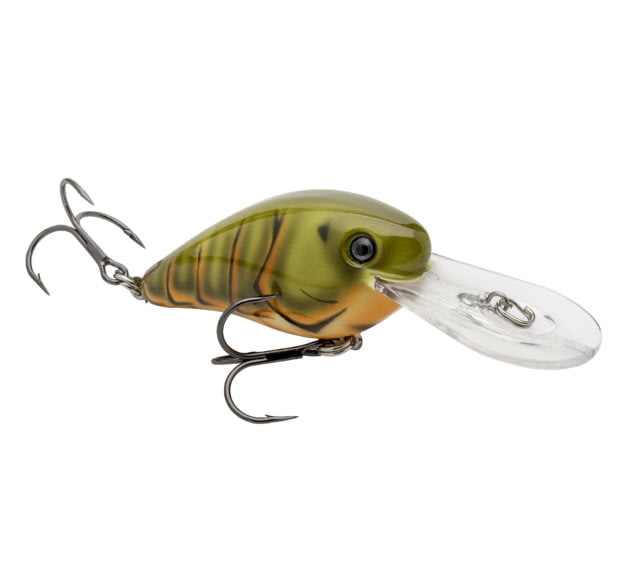 Strike King Gravel Dawg 10 Fishing Lure Medium-Diving Crankbait Wide Wobbling 10ft Diving Depth 1/2oz SZ 4 Short Shank Treble Hooks Green Orange Belly
