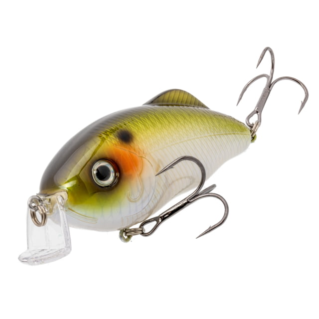 Strike King Hybrid Hunter Fishing Lure Shallow Diving Crankbait 90-Degree Bill Reflective 3D Eyes Loud Rattle Dives 3 to 5-Feet 1oz SZ 2 Treble Hooks