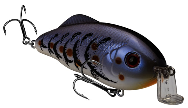 Strike King Hybrid Hunter Fishing Lure Shallow Diving Crankbait 90-Degree Bill Reflective 3D Eyes Loud Rattle Dives 3 to 5-Feet 1oz SZ 2 Treble Hooks