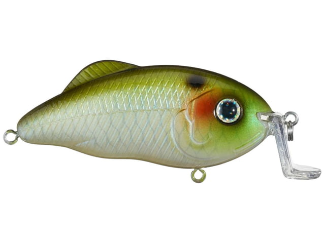 Strike King Hybrid Hunter Jr. Fishing Lure Shallow Diving Crankbait 90-Degree Bill Reflective 3D Eyes Rattle Dives 2 to 4-Feet 1/2oz SZ 4 & 6 Treble
