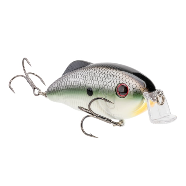 Strike King Hybrid Hunter Jr. Fishing Lure Shallow Diving Crankbait 90-Degree Bill Reflective 3D Eyes Rattle Dives 2 to 4-Feet 1/2oz SZ 4 & 6 Treble