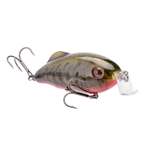 Strike King Hybrid Hunter Jr. Fishing Lure Shallow Diving Crankbait 90-Degree Bill 3D Eyes Rattle Dives 2 to 4-Feet 1/2oz SZ 4 & 6 Treble Hooks