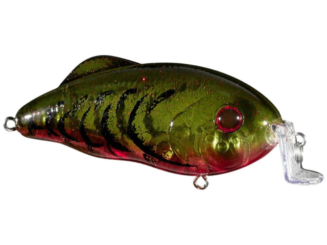 Strike King Hybrid Hunter Shallow Fishing Lure Shallow Diving Crankbait 90-Degree Bill 3D Eyes Rattle Dives 1 to 3-Feet 3/4oz SZ 2 Treble Hooks