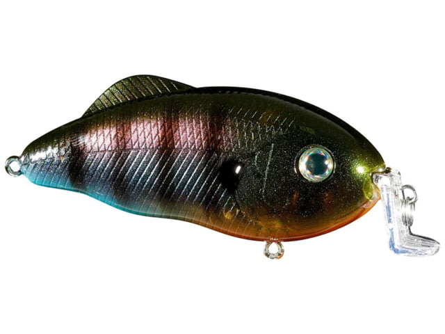 Strike King Hybrid Hunter Shallow Fishing Lure Shallow Diving Crankbait 90-Degree Bill 3D Eyes Loud Rattle Dives 1 to 3-Feet 3/4oz SZ 2 Treble Hooks