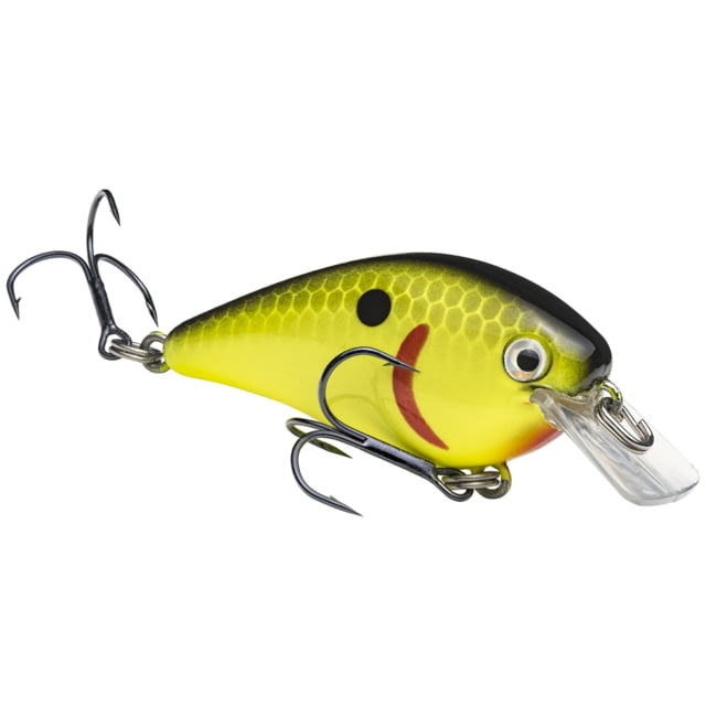 Strike King KVD 1.0 Squarebill Fishing Lure Shallow Diving Squarebill Crankbait Chartreuse Black Back 1/4oz