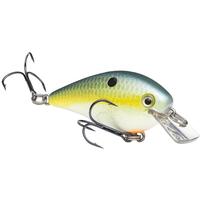 Strike King KVD 1.0 Squarebill Fishing Lure Shallow Diving Squarebill Crankbait Chartreuse Sexy Shad 1/4oz
