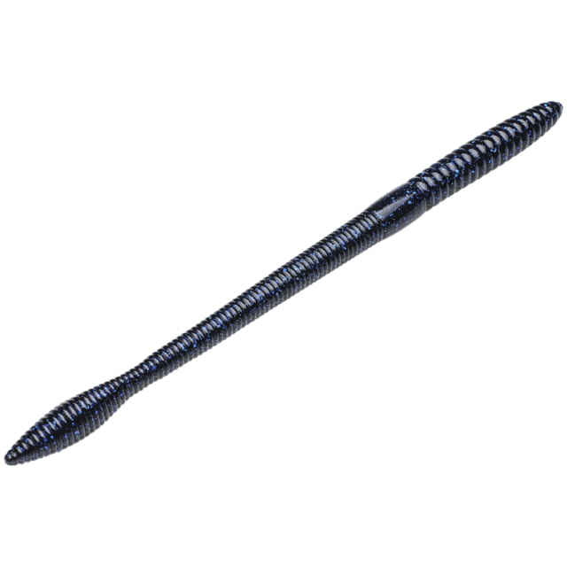 Strike King KVD Perfect Plastics Bullworm OPT Soft Plastic Worm Fishing Lure Black and Blue 10in 5-Pack