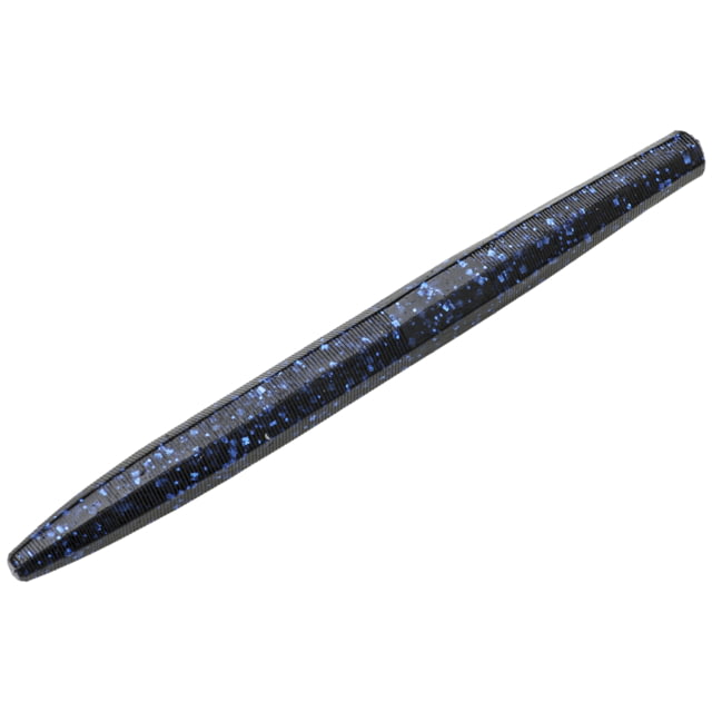 Strike King KVD Perfect Plastics Ocho Fishing Lure Soft Plastic Stickbait Black and Blue 4in 10-Pack