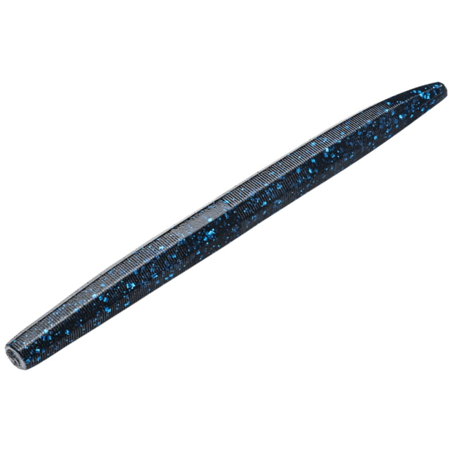 Strike King KVD Perfect Plastics Ocho Worm Black Blue Flake 5in