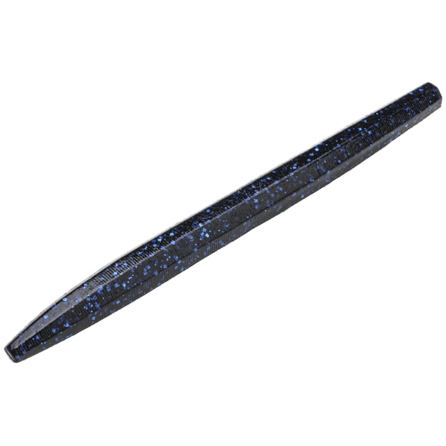 Strike King KVD Perfect Plastics Ocho Fishing Lure Soft Plastic Stickbait Black and Blue 6in 6-Pack
