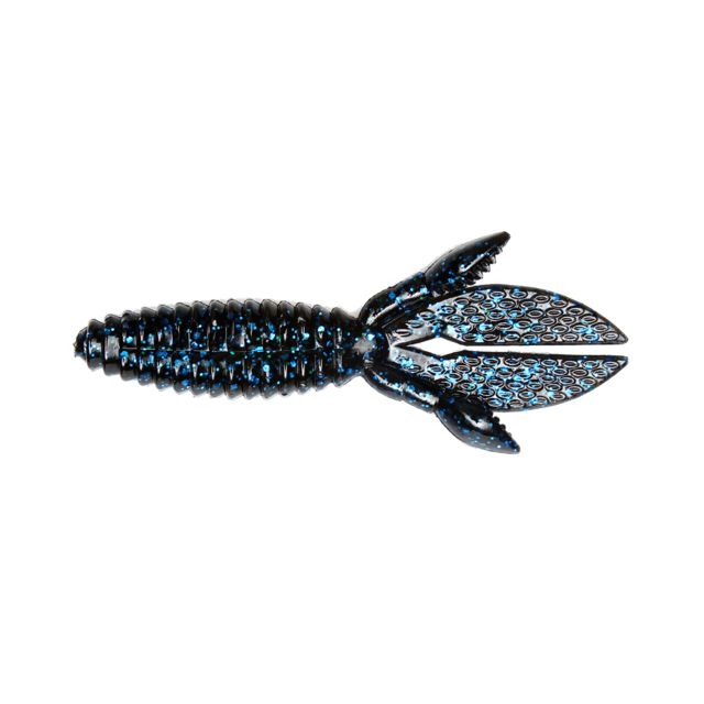 Strike King KVD Perfect Plastics Baby Rodent Soft Plastic Creature Fishing Lure Black and Blue 3in 8-Pack