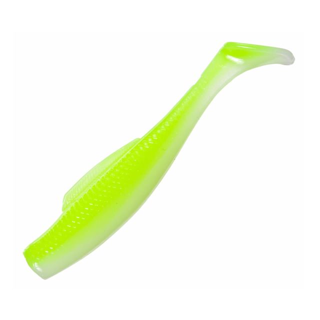 Strike King Redfish Magic Glass Minnow Soft Plastic Swimbait Fishing Lure Glow Chartreuse Laminate 4in 5-Pack
