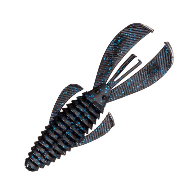 Strike King Rage Magnum Bug Fishing Lure Soft Plastic Craw Black and Blue 4 1/2in 6-Pack