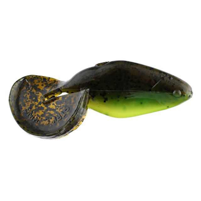 Strike King Rage Shad Fishing Lure Soft Plastic Creature Green Pumpkin Chartreuse Belly 3in 5-Pack