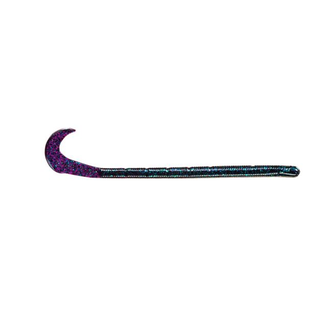 Strike King Rage Thumper Worm Fishing Lure Soft Plastic Worm Junebug 10in 7-Pack