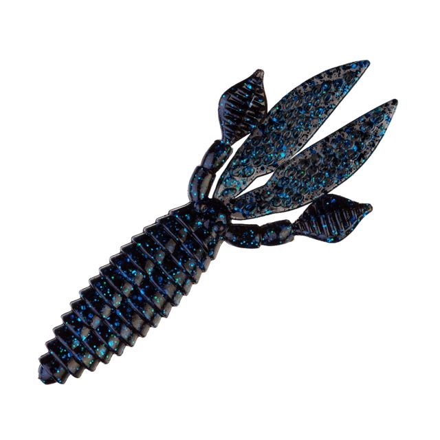 Strike King Rodent Fishing Lure Soft Plastic Creature Black and Blue 4in 6-Pack