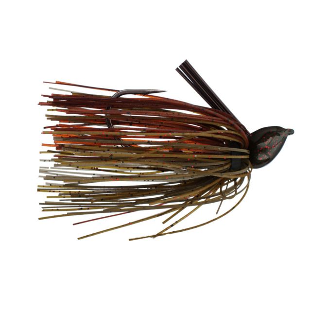 Strike King Tour Grade Football Jig Fishing Lure Skirted Football Jig Green Pumpkin 3/8oz
