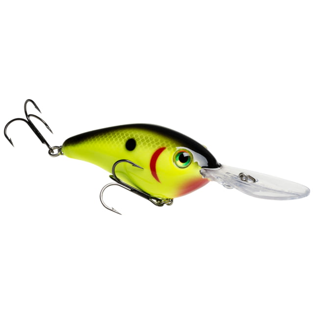 Strike King Pro Model 6XD Hard Knock Fishing Lure Deep Diving Crankbait Chartreuse w/ Black Back 1oz