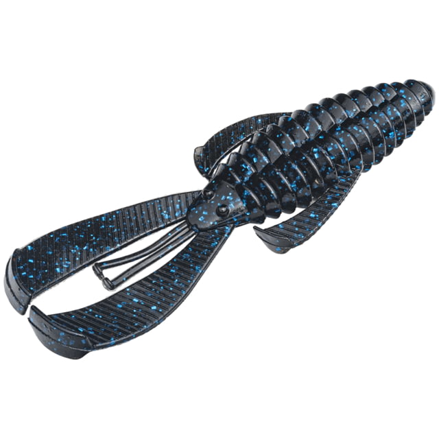 Strike King Rage Bug MidSZ Fishing Lure Soft Plastic Craw Black and Blue 3 1/2in 8-Pack