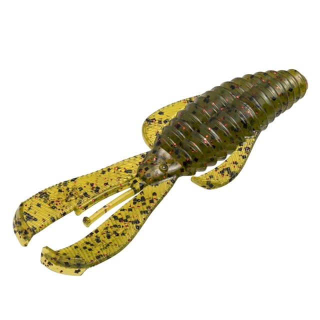 Strike King Rage Bug MidSZ Fishing Lure Soft Plastic Craw Watermelon Seed w/ Red Flake 3 1/2in 8-Pack