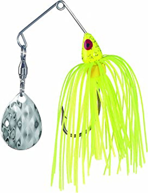 Strike King Mini-King Spinnerbait Circle Fishing Hook 1/8oz 1 Piece Chartreuse/Silver Blade