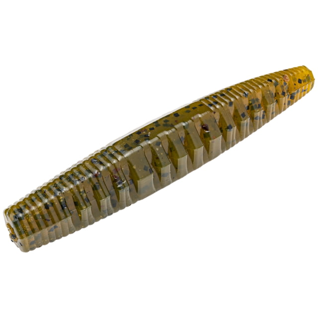 Strike King KVD Perfect Plastics Ned Ocho Soft Plastic Worm Fishing Lure Green Pumpkin 2 1/2in 9-Pack