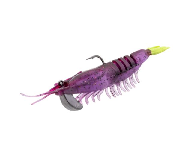 Strike King Pre-Rigged Tidal Shrimp 1/4oz Purple Firetiger 2.75in