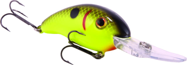 Strike King Pro Model 3XD Fishing Lure Deep Diving Crankbait Chartreuse Black Back 7/16oz
