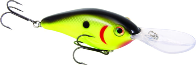 Strike King Pro Model 6XD Fishing Lure Deep Diving Crankbait Chartreuse Black Back 1oz