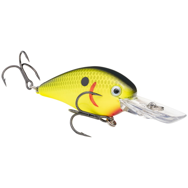 Strike King KVD 1.5 Deep Diver Fishing Lure Deep Diving Crankbait Chartreuse Black Back 3/8oz
