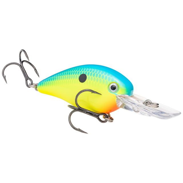 Strike King Strike King KVD 1.5 Deep Fishing Lure Deep Diving Crankbait Chartreuse Powder Blue 3/8oz