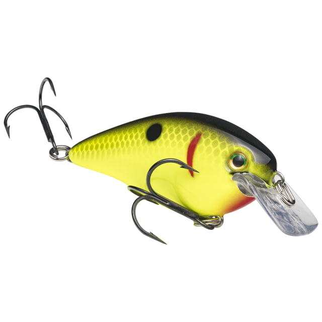 Strike King KVD 1.5 Squarebill Fishing Lure Shallow Diving Squarebill Crankbait Chartreuse Black Back 3/8oz