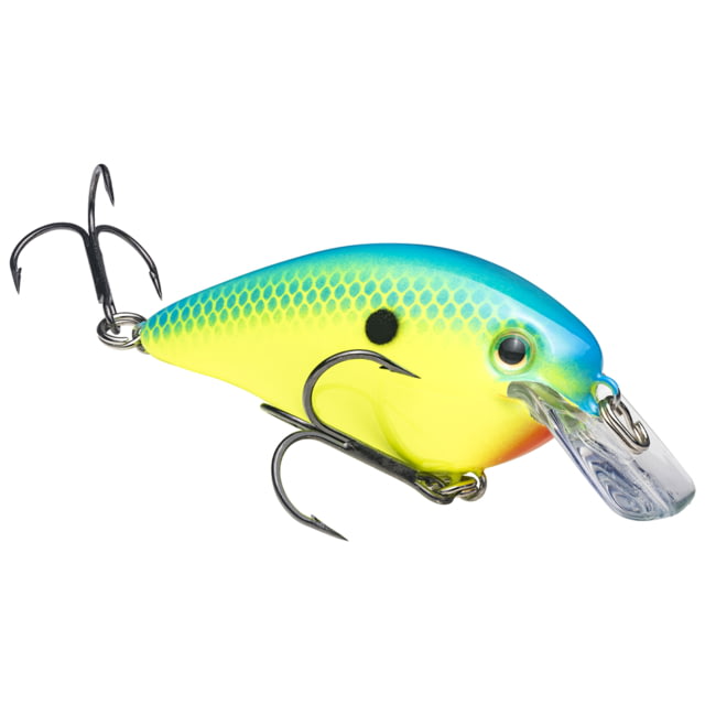Strike King KVD 1.5 Squarebill Fishing Lure Shallow Diving Squarebill Crankbait Chartreuse Powder Blue 3/8oz