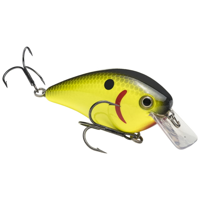 Strike King KVD 2.5 Squarebill Fishing Lure Shallow Diving Squarebill Crankbait Chartreuse Black Back 5/8oz