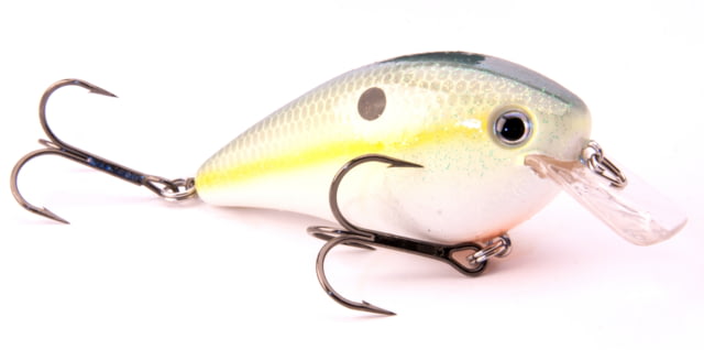 Strike King Strike King KVD 2.5 Squarebill Fishing Lure Shallow Diving Squarebill Crankbait Chartreuse Sexy Shad 5/8oz