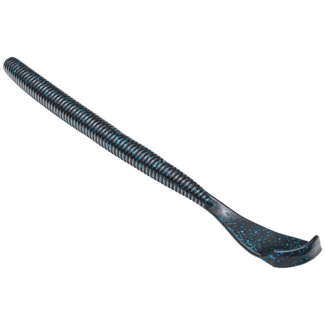 Strike King Rage Cut-R-Worm Fishing Lure Soft Plastic Worm Black and Blue 7in 6-Pack