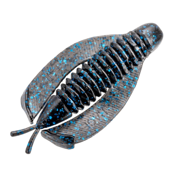Strike King Rage Hawk Fishing Lure Soft Plastic Grub Super Compact Profile Twin Rage Arms 2 3/4in 9-Pack Black and Blue