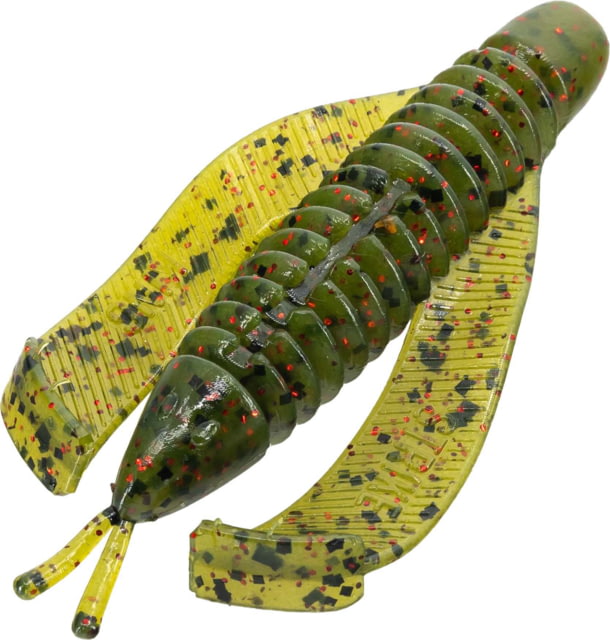 Strike King Rage Hawk Fishing Lure Soft Plastic Grub Super Compact Profile Twin Rage Arms 2 3/4in 9-Pack Watermelon Red Flake