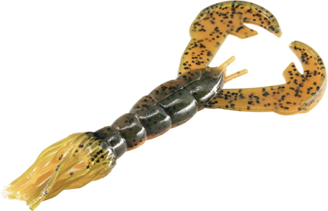 Strike King Rage Luau Craw Fishing Lure Skirted Soft Plastic Grub Craw Imitation High Claws and Skirt Patented Rage Flange 4in 7-Pack Bama Craw