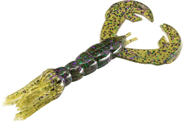 Strike King Rage Luau Craw Fishing Lure Skirted Soft Plastic Grub Craw Imitation High Claws and Skirt Patented Rage Flange 4in 7-Pack Candy Craw