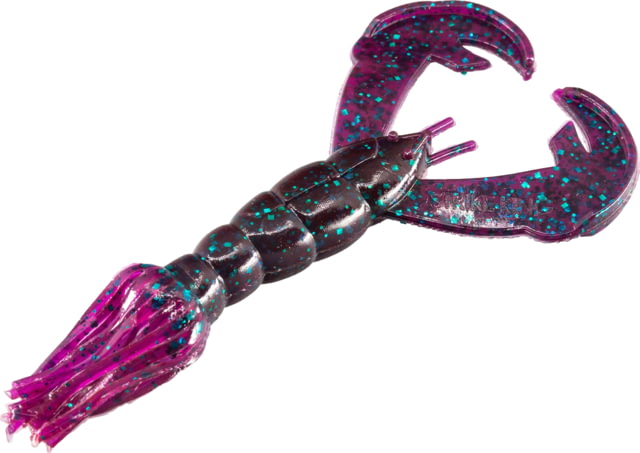 Strike King Rage Luau Craw Fishing Lure Skirted Soft Plastic Grub Craw Imitation High Claws and Skirt Patented Rage Flange 4in 7-Pack Junebug