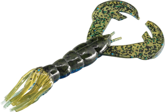 Strike King Rage Luau Craw Fishing Lure Skirted Soft Plastic Grub Craw Imitation High Claws and Skirt Patented Rage Flange 4in 7-Pack Okeechobee Craw