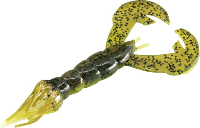 Strike King Rage Luau Craw Fishing Lure Skirted Soft Plastic Grub Craw Imitation High Claws and Skirt Patented Rage Flange 4in 7-Pack Summer Craw