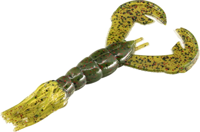 Strike King Rage Luau Craw Fishing Lure Skirted Soft Plastic Grub Craw Imitation High Claws and Skirt Patented Rage Flange 4in 7-Pack Watermelon Red