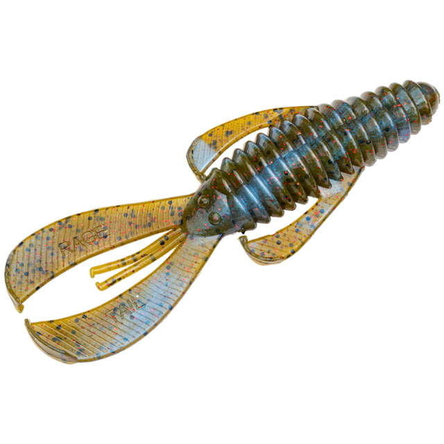 Strike King Rage Magnum Bug Fishing Lure Soft Plastic Craw Blue Craw w/ Red Flake 4 1/2in 6-Pack