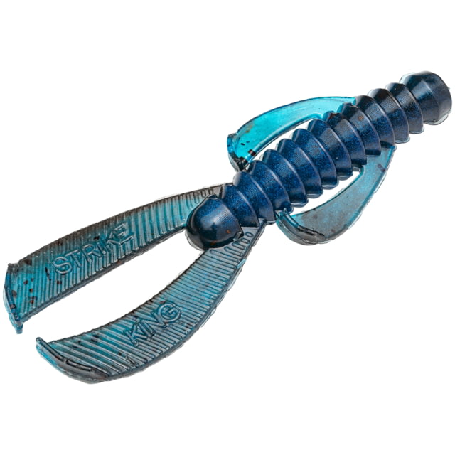 Strike King Rage Ned Bug Fishing Lure Soft Plastic Craw Black Blue Swirl 2 1/2in 9-Pack